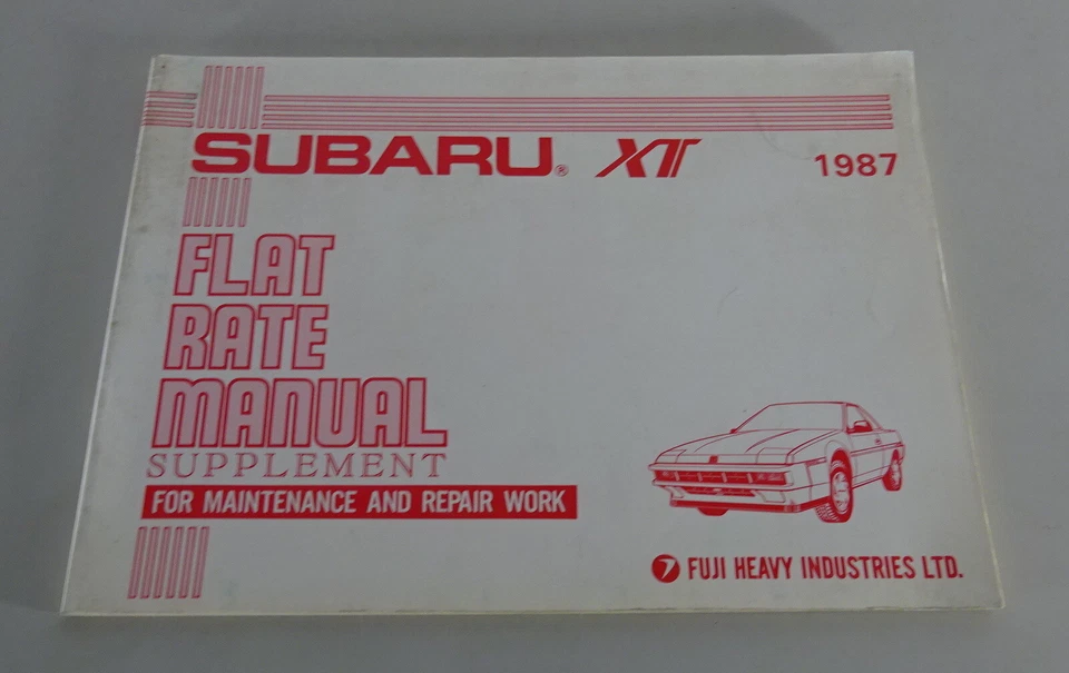 Arbeitsrichtzeiten/Manual de Taller Subaru XT Stand 02/1987 - Imagen 1 de 4