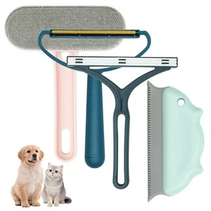4 PCS Pet Hair Removal Tool Dog Hair Remover Reusable Scraper for Couch Cleaner - Picture 1 of 8