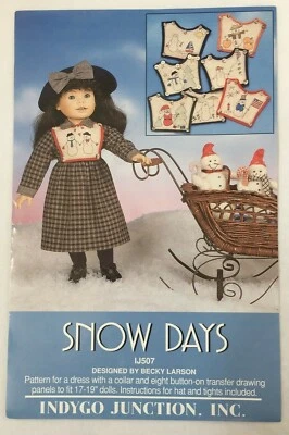Vintage 1997 Snow Days IJ507 Pattern for 17 to 19in Dolls Indygo Junction Uncut - Image 1 of 4
