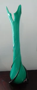 MIDCENTURY CRISTALLERIA FRATELLI BETTI 3-FINGER DREIFACH GEFASST EMPOLI GLAS VASE - Bild 1 von 9