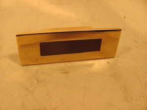 ws TURNSTYLE DESIGNS LATÓN CHAPADO EN ORO PERILLA DE GABINETE TIRADOR CON CUERO 3" - Imagen 1 de 3