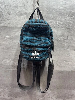Adidas MINI BACKPACK teddy fur fleece Zebra Women’s - Image 1 of 4