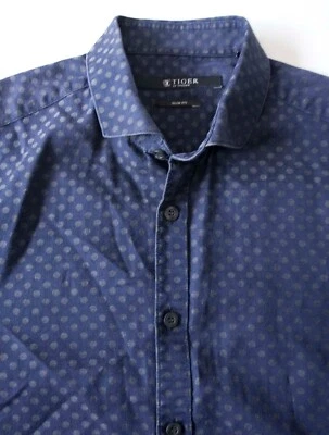 Tiger of Sweden Shirt Slim Fit Size 40 Dark Blue *02g0521p - Image 1 of 4