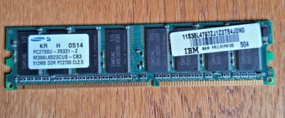 IBM / SAMSUNG - RAM 512Mo DDR 333Mhz  PC-2700 - Photo 1/2