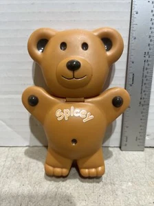 Teddy Grahams Flip Top Light Brown “Spicey” Snack Container Vintage 1999 USED - Picture 1 of 6
