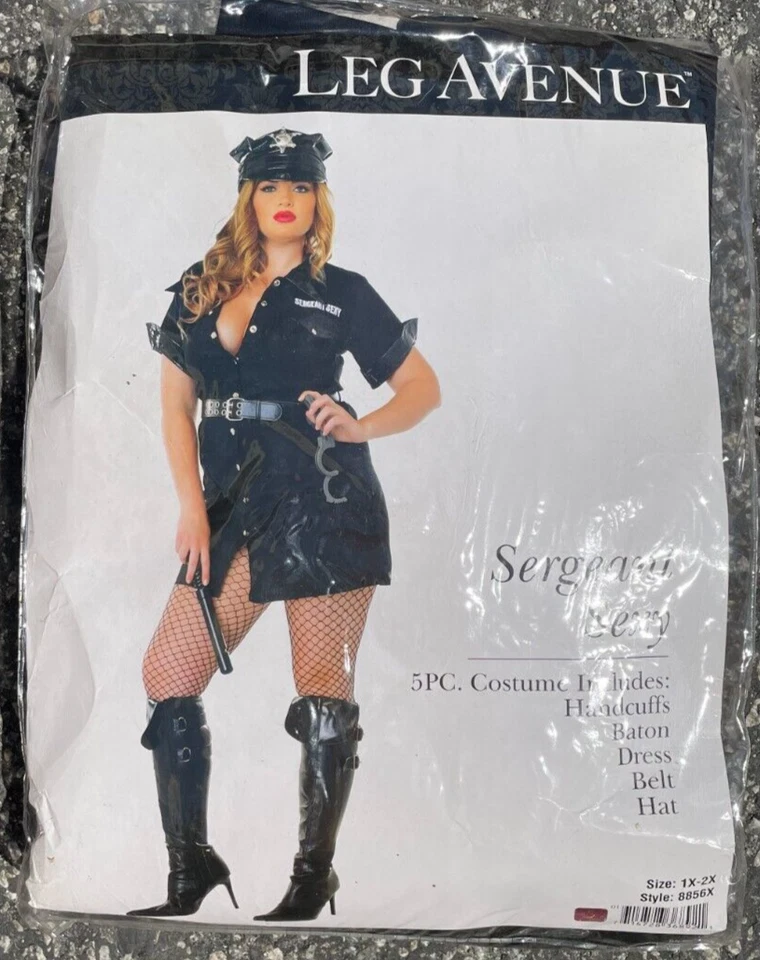 Sexy Disfraz de Policía CON Accesorios (Sargento Sexy), Talla Grande 1X-2X, TOTALMENTE NUEVO Foto 1 de 4