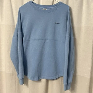 Sudadera Pullover ROSA Script Free Hang Azul Para Mujer Talla Mediana Doble Cara - Imagen 1 de 4