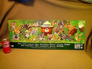 ¡De colección 1994 Smokey Bear cumple 50 años! LETRERO DE CARTÓN 28"" ANCHO ~ ÚLTIMO DE DOS - Imagen 1 de 5