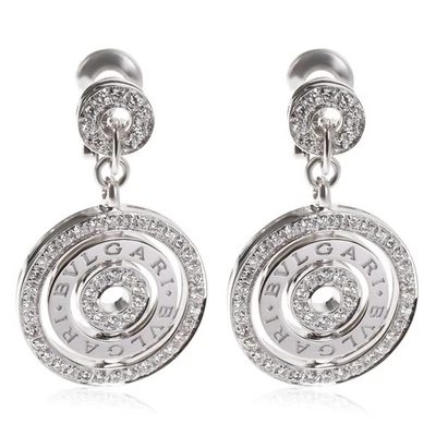Aretes de diamantes BVLGARI Cerchi Astrale en oro blanco de 18 k 1,3 CTW Foto 1 de 4