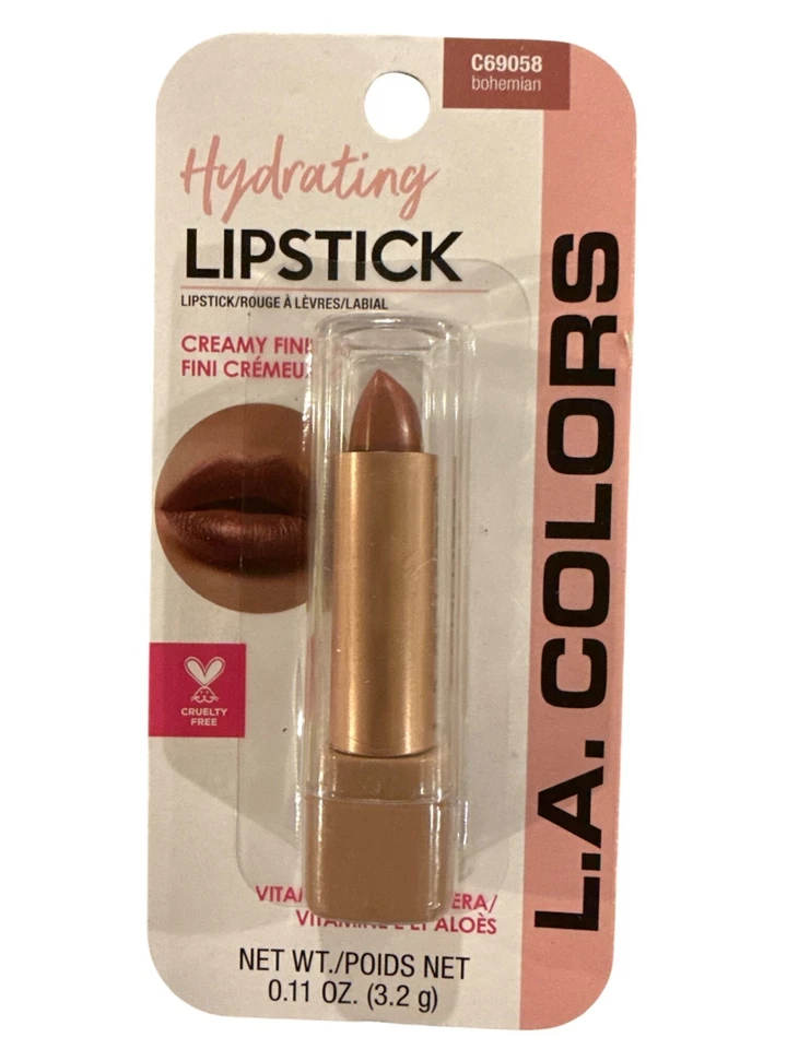 L.A. COLORS Hydrating LIPSTICK C69058 BOHEMIAN Mocha Creamy w/Aloe Vera - Image 1 of 1