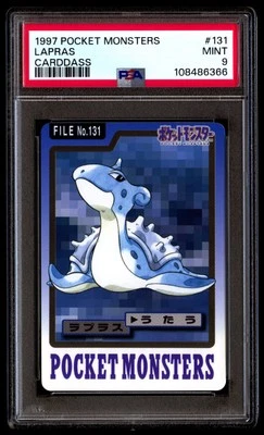 PSA 9 Lapras 131 Pocket Monsters Carddass Pokemon Japanese 1997 - Image 1 of 3
