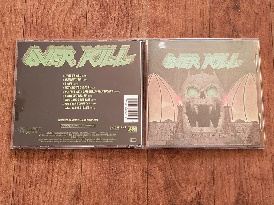 Overkill- The Years Of Decay, Original-CD 1989 (Megadeth, Death Angel) - Bild 1 von 2