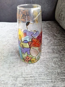 Winnie The Pooh Stained Glass Style Small Vase 7" Height 2" Diameter - Picture 1 of 10