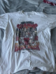 Vintage Men’s XL Rare Chicago Bulls Back-To-Back 91-92’ NBA World Champs T-Shirt - Picture 1 of 3