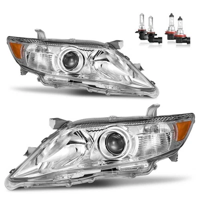 Pair Headlights Assembly For 2010-2011 Toyota Camry Headlamps with Bulbs - Imagem 1 de 4