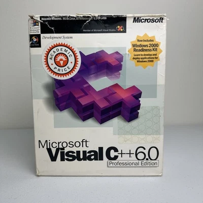 Microsoft Visual C++ 6.0 Professional Edition 1999 CD-ROM Windows - Image 1 of 4