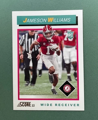 2022 Panini Score Football Jameson Williams Throwback #T89 Rookie RC - Image 1 of 2