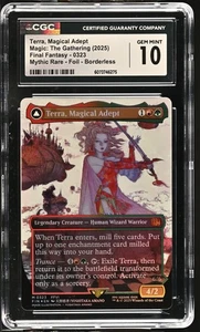 TERRA, MAGICAL ADEPT Final Fantasy Borderless Foil Mythic CGC 10 MTG EDH [NOS] - Picture 1 of 2