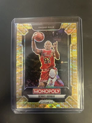 2024-25 Panini Prizm Monopoly DENNIS RODMAN BULLS Gold Wave Millionaire 8/10 SSP - Image 1 of 2