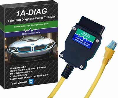1A-DIAG OBD2 Ethernet Diagnose für BMW F, G, I Modelle kompat. zu INPA, Rheingold, ISTA