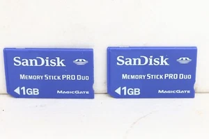 PAIR OF SANDISK MEMORY STICK PRO DUO 1GB - Picture 1 of 2