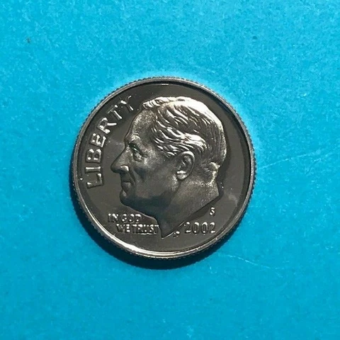 2002 S  Roosevelt  Proof Dime   FREE SHIP Cover