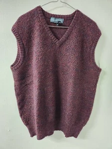 VTG Christopher Hayes Sweater Vest Men’s XL 100% Wool Dark Maroon (shelf5) - Picture 1 of 5