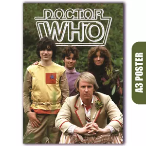 Doctor Who: Fifth Doctor, Adric, Tegan & Nyssa - Season 19 (A3 Poster) - Foto 1 di 3