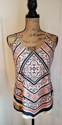 HeartSoul女式丝质围巾风格佩斯利衬衫S — 第 1/4 张图片