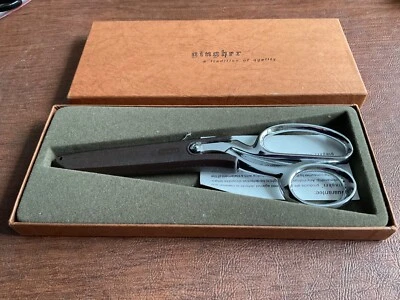 Vintage Gingher Knife-Edge Shears Scissors Chrome Brazil Box Guard Included - Image 1 of 3
