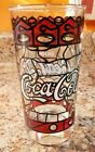 Vintage ENJOY COCA-COLA Drinking Glass Soda Stained Glass Styled Coke Pop