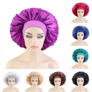 Cappellini da notte in raso con foratura calda taglia grande fascia elastica cura capelli cofano - Foto 1 di 20