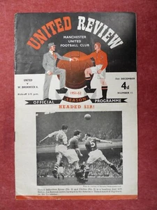MANCHESTER UNITED v WBA | 1951/1952 | DIV. 1 | 15 DEC 1951 | UK FREEPOST - Picture 1 of 3