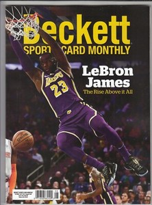 August 2020 Beckett Sports Card Monthly Magazine with LeBron James on Cover