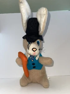 Commonwealth Toy Co Cellulose Fiber Synthetic Foam 1940’s Rabbit Stuffed Animal - Picture 1 of 18