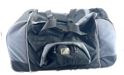 Adidas Black Nylon Rolling Wheels Handle 26" Large Duffle Bag Travel Luggage - Image 1 of 4