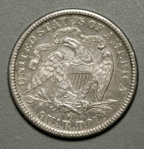 1877-S Liberty Seated Quarter 25c AU - Picture 1 of 4