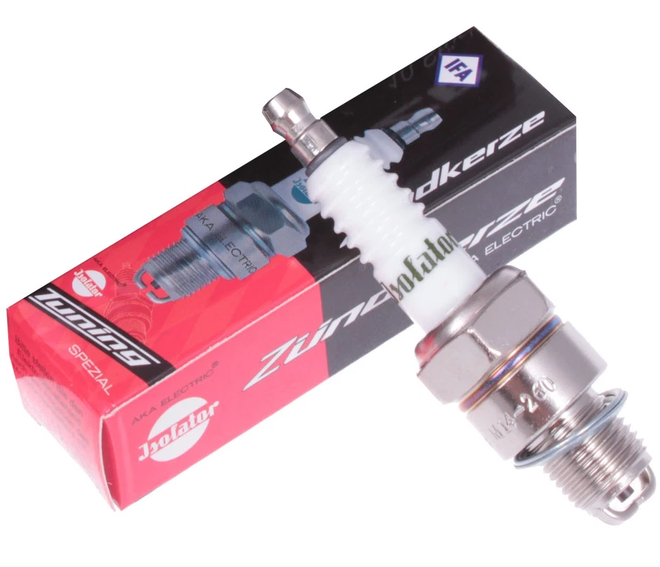 Zündkerze Aka Isolator 260 TUNING Doppelelektrode für Simson S51 SR50 S50 MZ ETZ - Bild 1 von 1