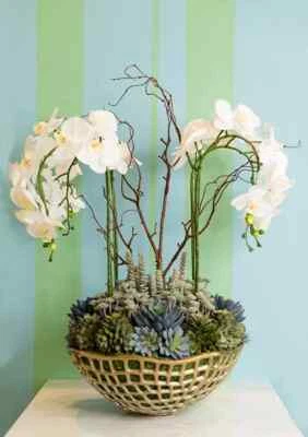 Искусственная орхидея цветочная аранжировка от Seven on Saturday, LLC - Изображение 1 из 2