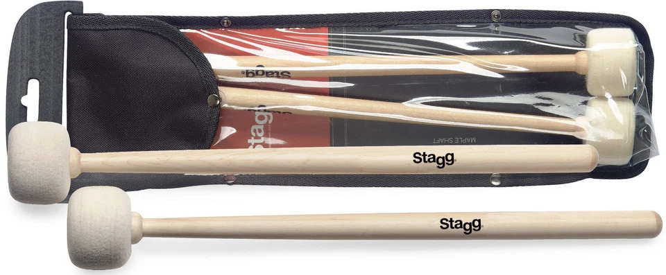 Stagg SMTIM F50 Timbales Mazos con Mango de Arce 1.96" (50 mm) Cabeza de Fieltro Redonda Foto 1 de 1