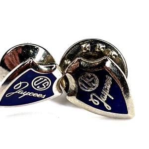 x2 CONJUNTO PAR De Colección US Jaycees Pequeños Alfileres Solapa Cámara Junior JCs JCI Gemelos 6E - Imagen 1 de 4