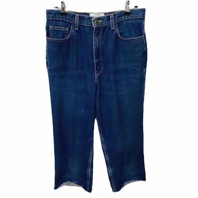 JEANS DE MEZCLILLA AMERICAN APPAREL CINTURA ALTA CRUDO DOBLADILLO RECORTADO - 31 Foto 1 de 4