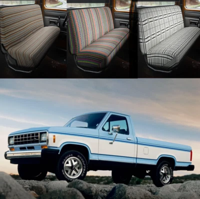 Front Saddle Blanket Bench Seat Car Covers For Ford Ranger XL 1983-1999 Pickup - Image 1 of 4