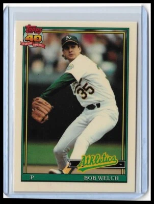 1991 Topps Tiffany - Bob Welch #50  - Image 1 of 2