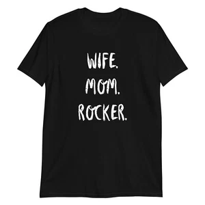 Wife Rocker Shirt, Mom, Metal, Gift, Rock tee - Picture 1 of 4