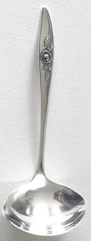 ONEIDA HEIRLOOM STERLING SILVER BELLE ROSE PATTERN DOUBLE LIP CREAM LADLE Cover