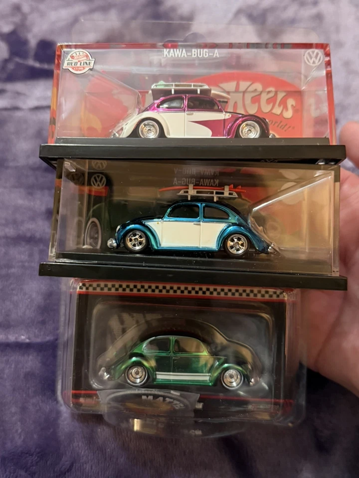 风火轮 RLC 独家“Kawa-Bug-A”49 大众甲壳虫蓝色/粉红色/绿色全部 3  — 第 1/4 张图片