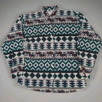 Camisa ocidental vintage Roper feminina tamanho grande multicolorida estampa asteca sudoeste - Imagem 1 de 4