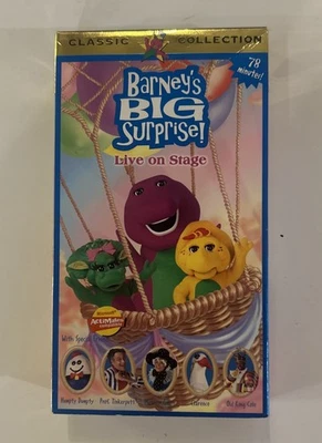 Barney's Big Surprise: Live! On Stage VHS Tape 1998 Musical Kids Sing Along Show - Image 1 of 4
