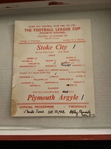 Stoke City v Plymouth Argyle 1964/65 League Cup - Picture 1 of 2